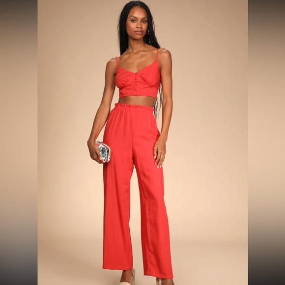Lulus Pants - NWOT Lulus Two Piece Wide Leg Jumpsuit XS